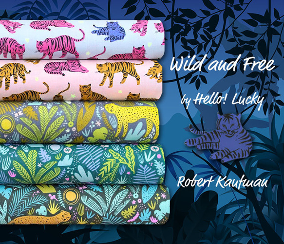 カットクロス Robert Kaufman Wild and Free Leopard Forest 7枚目の画像