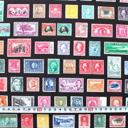 カットクロス Robert Kaufman Library of Rarities Stamps Black 3枚目の画像