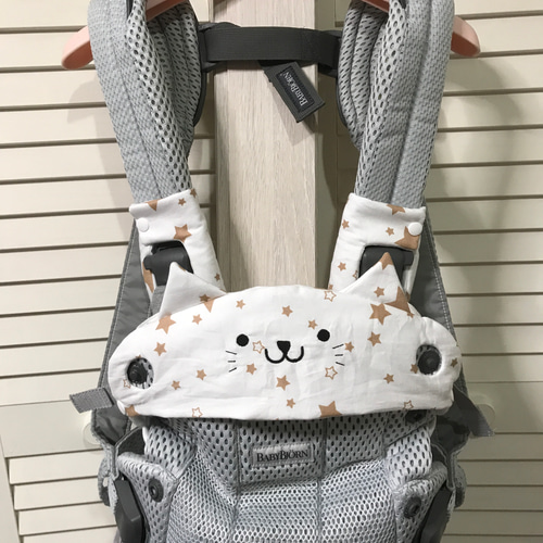 抱っこ紐用よだれカバー 首周りカバー猫ちゃん 安し