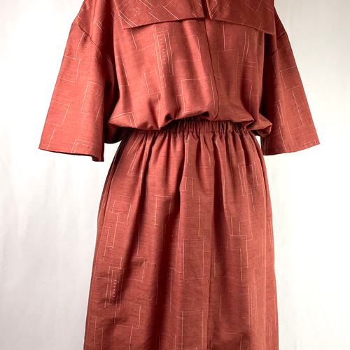 ◾︎キモノ→ワンピース◾︎結城紬◾︎ブラウジングワンピ◾︎2way  