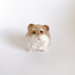 まんまるロボロフスキーハムスター 羊毛フェルトマスコット 羊毛