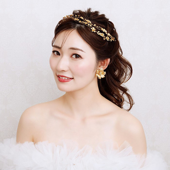 MA138  ウェディング ヘッドドレス　カチューシャ ブライダル ヘアアクセサリー 結婚式 前撮り 卒業式 8枚目の画像