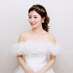 MA138  ウェディング ヘッドドレス　カチューシャ ブライダル ヘアアクセサリー 結婚式 前撮り 卒業式 6枚目の画像