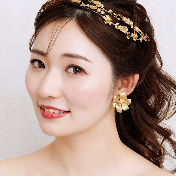 MA138  ウェディング ヘッドドレス　カチューシャ ブライダル ヘアアクセサリー 結婚式 前撮り 卒業式 4枚目の画像