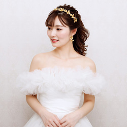 MA144  ウェディング ヘッドドレス　カチューシャ ブライダル ヘアアクセサリー 結婚式  披露宴　前撮り 6枚目の画像