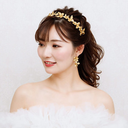 MA144  ウェディング ヘッドドレス　カチューシャ ブライダル ヘアアクセサリー 結婚式  披露宴　前撮り 2枚目の画像