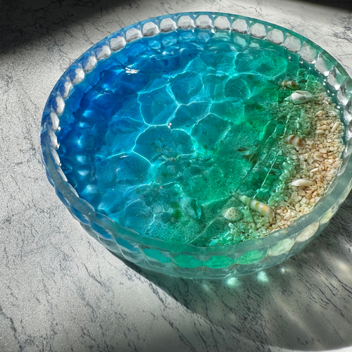 マーメイド　人魚　トレー　トレイ　アールヌーボー調　レジン　小物入れ マーメイド 人魚 トレー トレイ アールヌーボー調 レジン 小物入れ