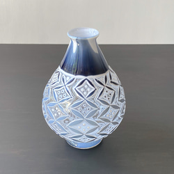 pattern vase  紺七宝 1枚目の画像