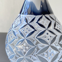 pattern vase  紺七宝 3枚目の画像