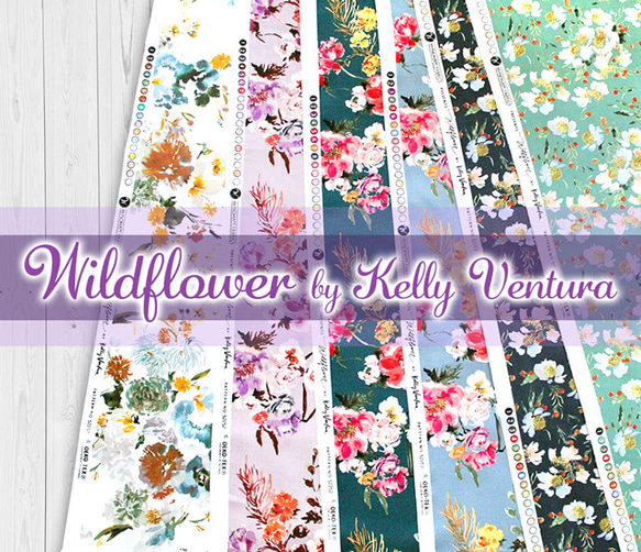 カットクロス Windham Fabrics Wildflower 52251-2 Wild Flower 7枚目の画像