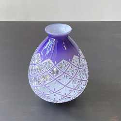 pattern vase  紫格子 1枚目の画像