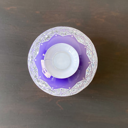 pattern vase  紫格子 5枚目の画像