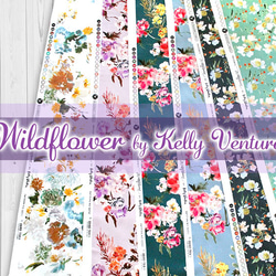 カットクロス Windham Fabrics Wildflower 52252-2 Coral Charm Teal 7枚目の画像