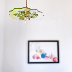 【植物のある暮らし】グリーンのランプシェード　Ｅ２６ 8枚目の画像