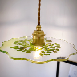【植物のある暮らし】グリーンのランプシェード　Ｅ２６ 6枚目の画像