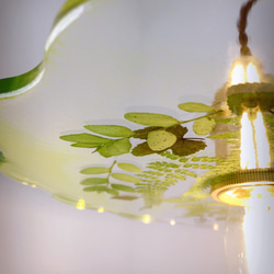 【植物のある暮らし】グリーンのランプシェード　Ｅ２６ 4枚目の画像