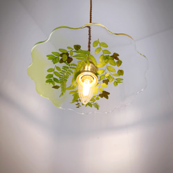 【植物のある暮らし】グリーンのランプシェード　Ｅ２６ 3枚目の画像
