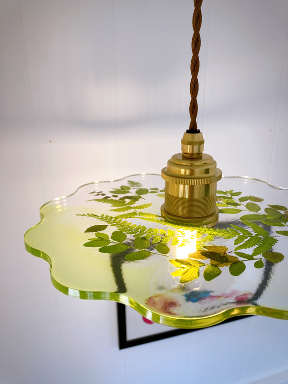 【植物のある暮らし】グリーンのランプシェード　Ｅ２６ 7枚目の画像