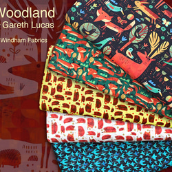 カットクロス Windham Fabrics Woodland Forest Critters Black 7枚目の画像