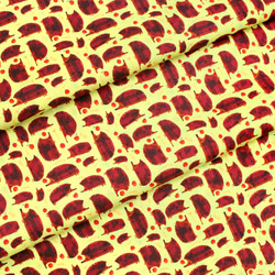 カットクロス Windham Fabrics Woodland Baby Hedgehogs Chartruese 5枚目の画像