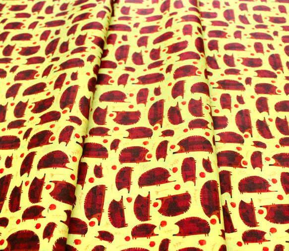 カットクロス Windham Fabrics Woodland Baby Hedgehogs Chartruese 4枚目の画像