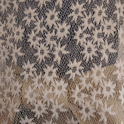１点物　適度な透け感と立体感のある柄が魅力のオーダードレスに使用するオフ白の高級日本製レースで作製した長羽織 9枚目の画像