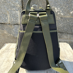 <50％OFFSALE>【カードケース付き カラフルビーンズリュックR 】レザーリュック（本革）GREEN 10枚目の画像