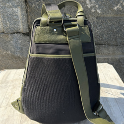 <50％OFFSALE>【カードケース付き カラフルビーンズリュックR 】レザーリュック（本革）GREEN 8枚目の画像