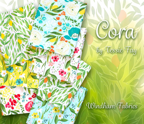 カットクロス Windham Fabrics Cora 52359-1 Cora Floral White 7枚目の画像