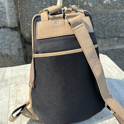 <50%OFFSALE> 【カードケース付き カラフルビーンズリュックR 】レザーリュック（本革）BEIGE 13枚目の画像