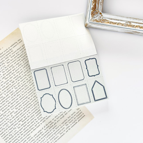 閉店 SALE】 コラージュ素材 ミニフレームペーパー 50枚 メモ帳