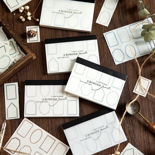 閉店 SALE】 コラージュ素材 ミニフレームペーパー 50枚 メモ帳