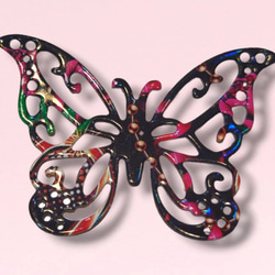 キラキラ 上質紙 ホログラム ダイカット 蝶 10枚セット コラージュ 素材 5枚目の画像