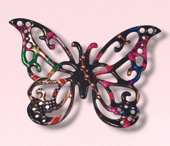 キラキラ 上質紙 ホログラム ダイカット 蝶 10枚セット コラージュ 素材 5枚目の画像
