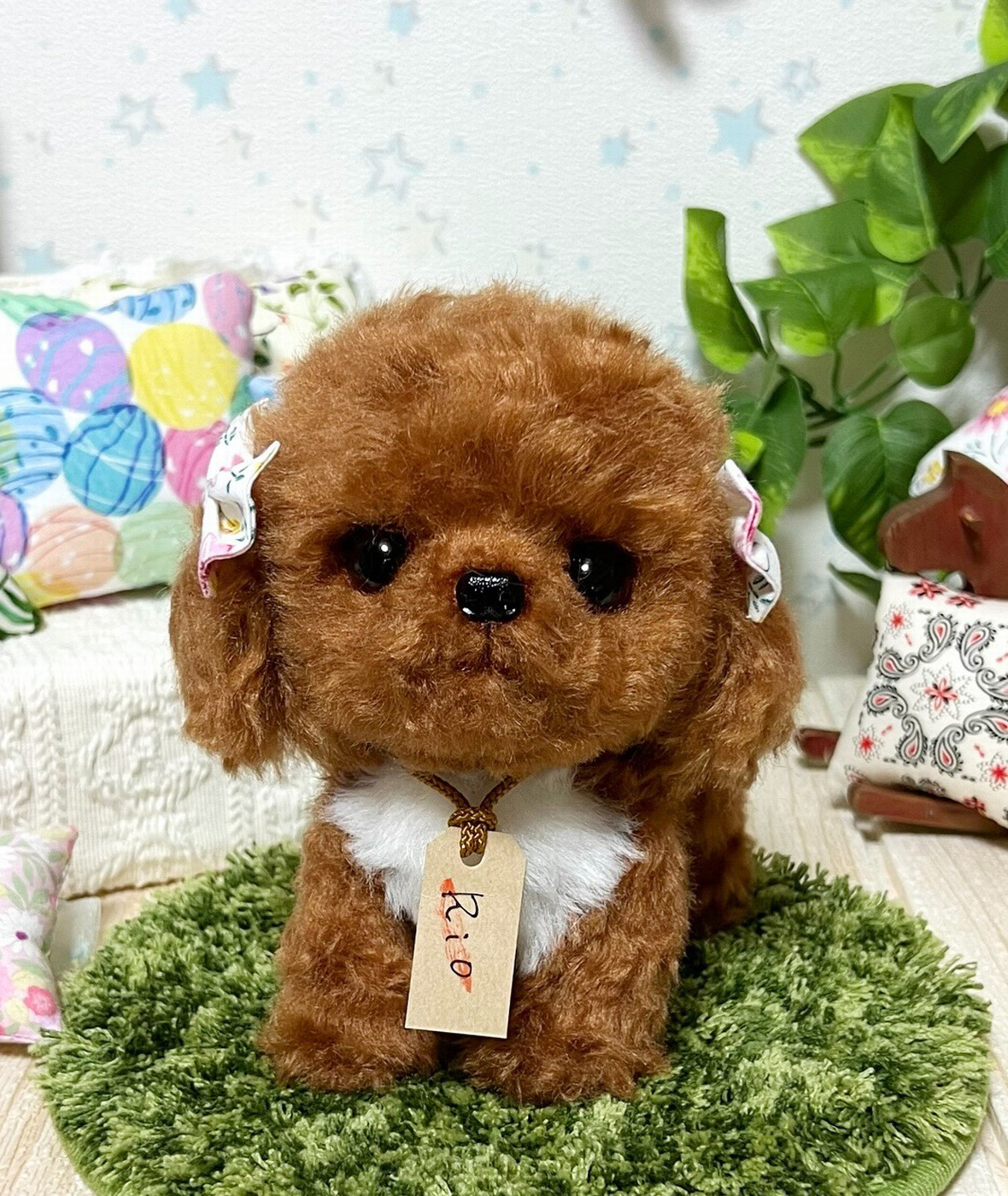 大人気テディベア作家 peas わんちゃん テディベア テディベア