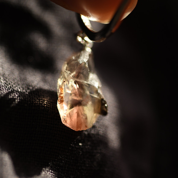 [024 罌粟系列] 俄勒岡日光石礦物寶石 SV925 耳夾天然石材配件 第3張的照片