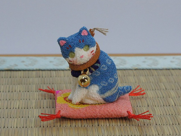 着物の猫ちゃん人形 ネコ ねこ ハンドメイド 古布 創作人形 【公式通販】