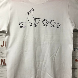 Tシャツ　鳥の親子 2枚目の画像