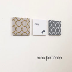 mina perhonen  ミナペルホネン  ファブリックパネル 3点セット ハンドメイド 2枚目の画像