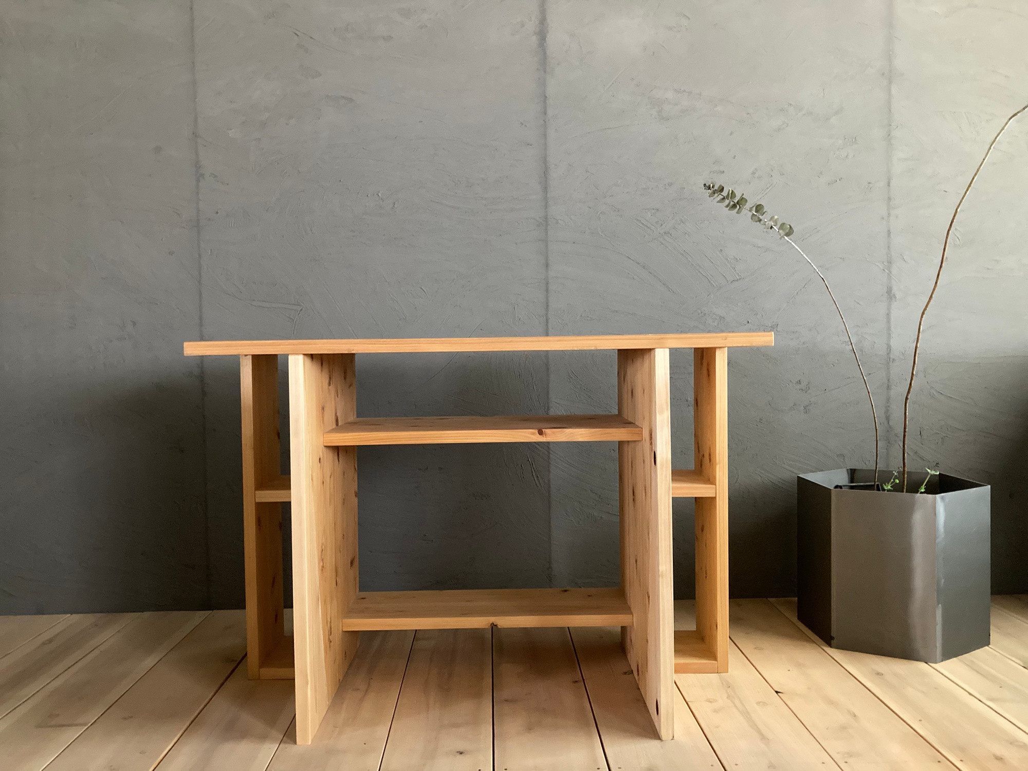 コドモから大人まで使える桧の収納デスク　　勉強机｜PC机｜作業台｜ワークデスク