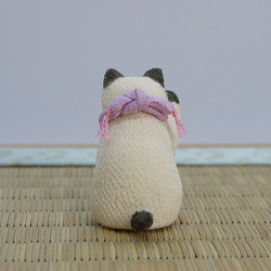 縮緬人形　豆猫十三　シャム 3枚目の画像