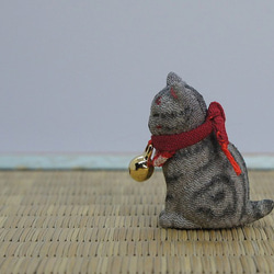 縮緬人形　豆猫十四　アメショー 2枚目の画像