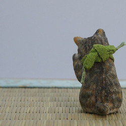縮緬人形　豆猫十五　サビネコ 3枚目の画像