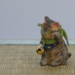縮緬人形　豆猫十五　サビネコ 2枚目の画像