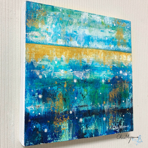 原画 抽象画 【海の音】海中 海の底 海の色 ブルー 青 おしゃれ モダン