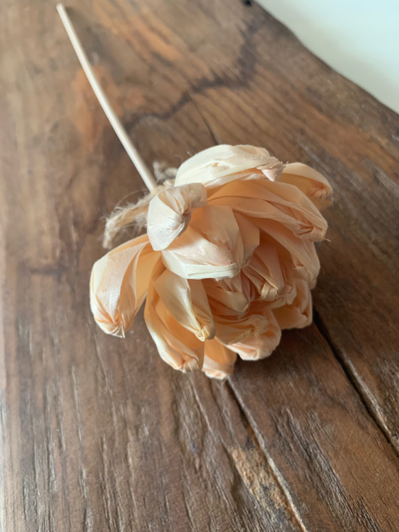 【リードスティック】香りを楽しむひのきのお花 ルームディフューザー アートフラワー 天然素材 エコなインテリア雑貨　蓮 2枚目の画像