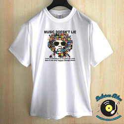 MUSIC DOESN'T LIE / Tシャツ / WHITE 2枚目の画像