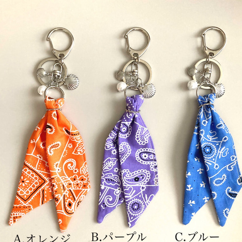 人気❤︎再販②】夏色 シルバー シェル 貝殻 タッセル バンダナ  