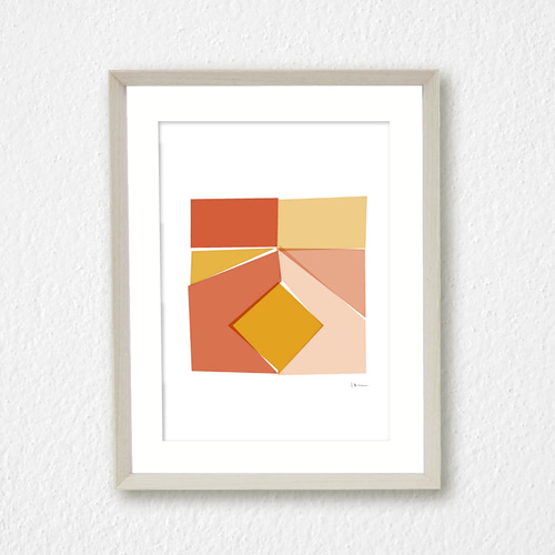 グラフィックアートポスター『杏』☆抽象漢字☆お名前アート☆風水