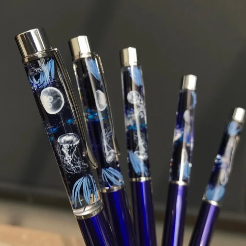 小さな水槽】クラゲ * ハーバリウムボールペン ペン・筆記用具